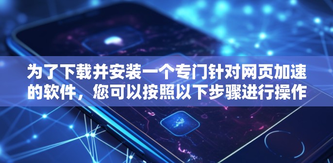 为了下载并安装一个专门针对网页加速的软件，您可以按照以下步骤进行操作