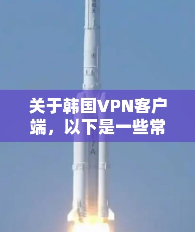 关于韩国VPN客户端，以下是一些常见的韩国本地VPN服务推荐