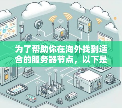 为了帮助你在海外找到适合的服务器节点,以下是一些综合考虑的因素和推荐,供你参考 为了帮助你在海外找到适合的服务器节点,以下是一些综合考虑的因素和推荐,供你参考